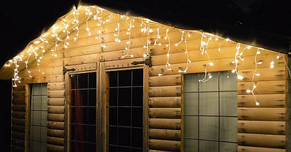 Новорічна гірлянда Бахрома 500 LED, Білий теплий світло 22,5 W, 24 м + Нічний датчик, фото 2