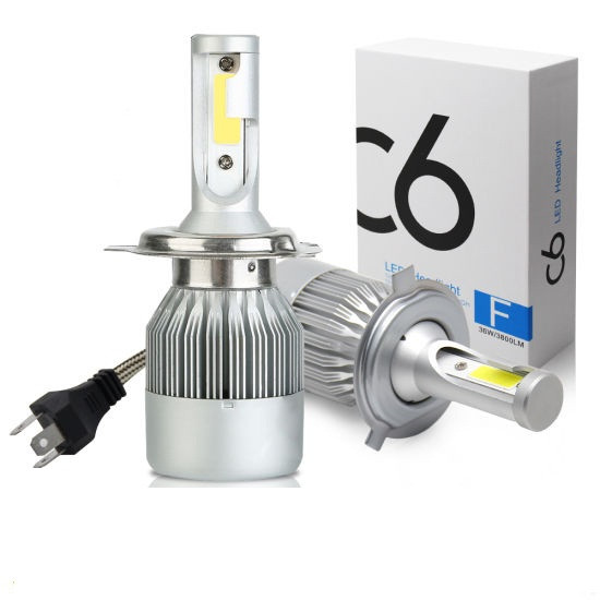 Светодиодные LED C6 лампы H4 ближний/дальний 12-24В, С6-H4: продажа .