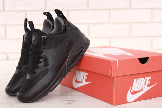 Кросівки на термо підкладці Nike Air Max 90 Mid Winter Black