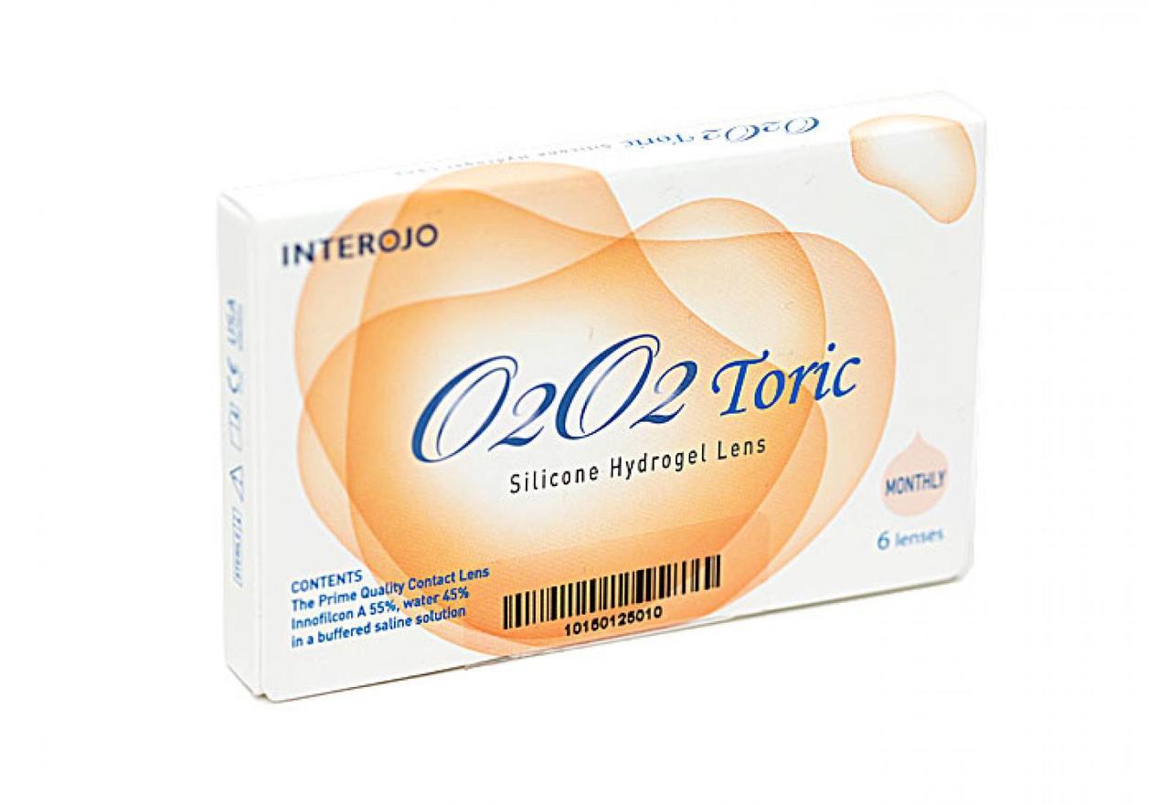 Контактные линзы O2O2 toric (астигматические линзы), 6 шт, Interojo