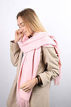 Женский зимний шарф Терри очень теплый цвет пудра