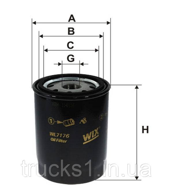 

Фільтр масляний DAF WL7176 (WIX)