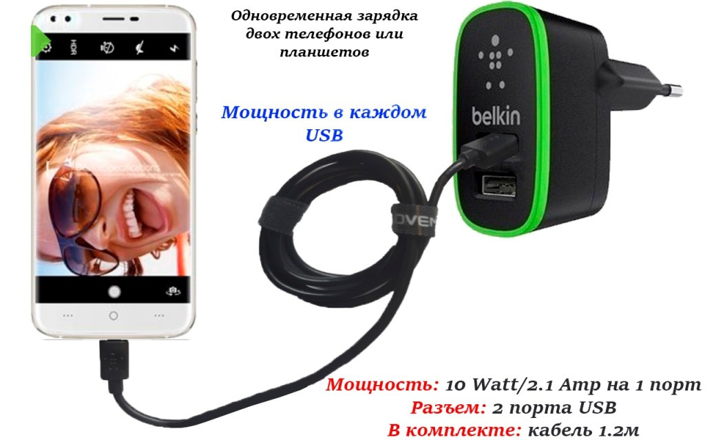 

Сетевое зарядное устройство для Doogee X30, Черный
