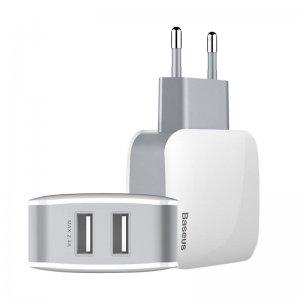 

СЗУ Baseus Letour Charger EU (2USB 2.4A), Белый / серый