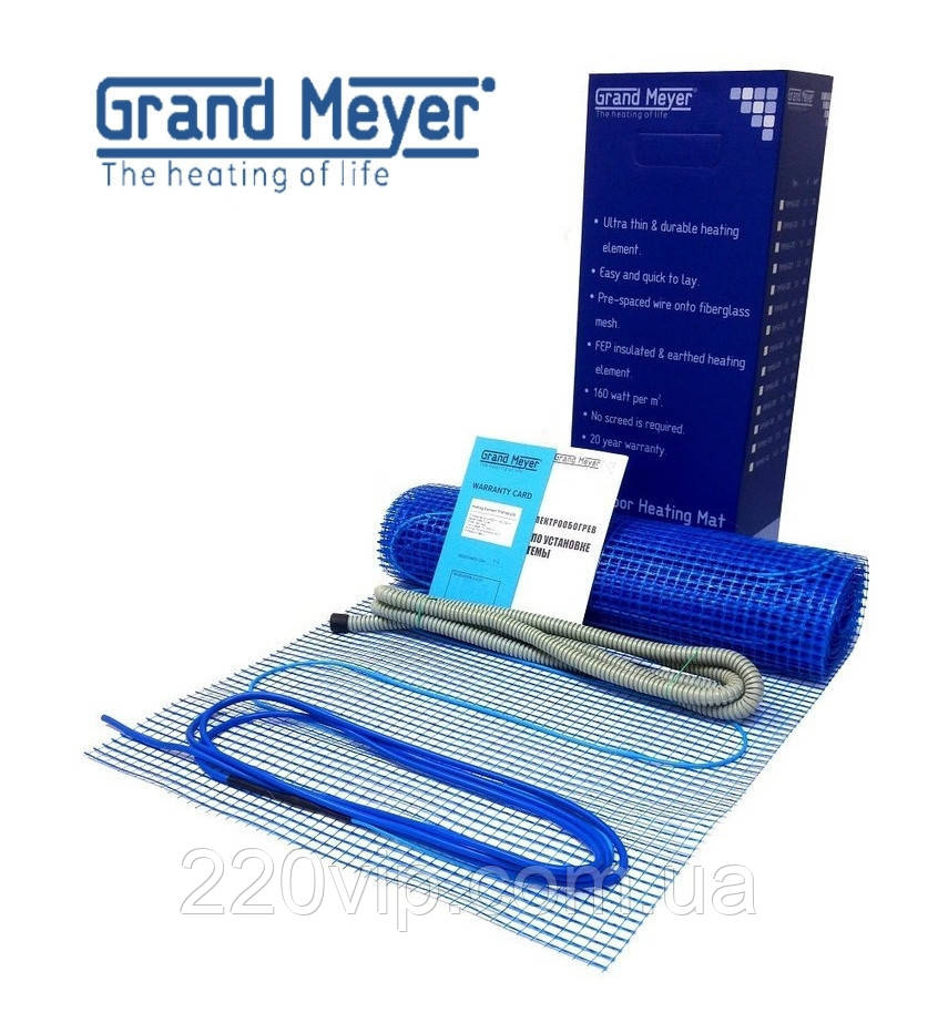 

Мат GRAND MEYER THM180 6,0 м2 / 1080 Вт, в плиточный клей