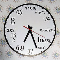 Настінні годинники для кабінету математики Білі