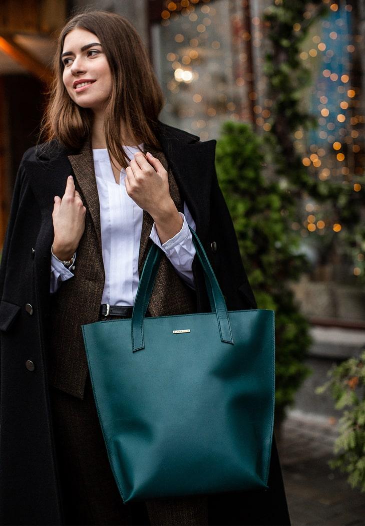 

Женская сумка шоппер D.D.BlankNote BN-BAG-17-malachite зеленый, Зелёный