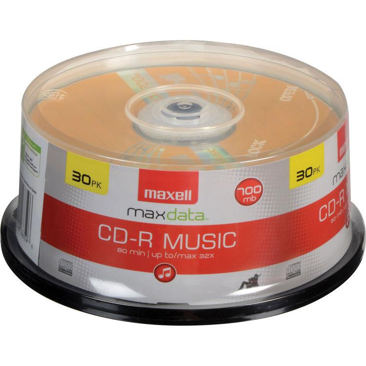 

Maxell CD-R 80 32x Music Gold for Audio Recording, уп. 30 шт