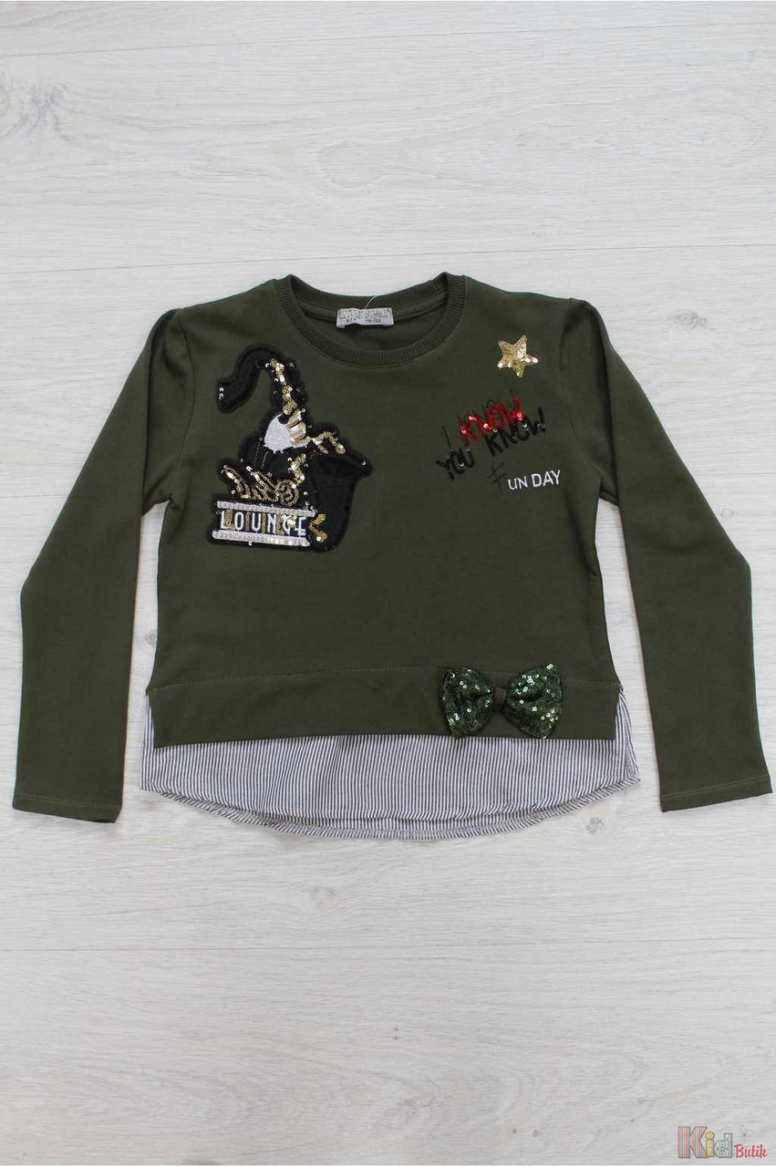

Реглан цвета хаки для девочки (164 см.) Little Star 2125000579412