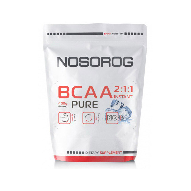 

Аминокислоты БЦАА Nosorog Nutrition BCAA 2:1:1 Pure 400 грамм