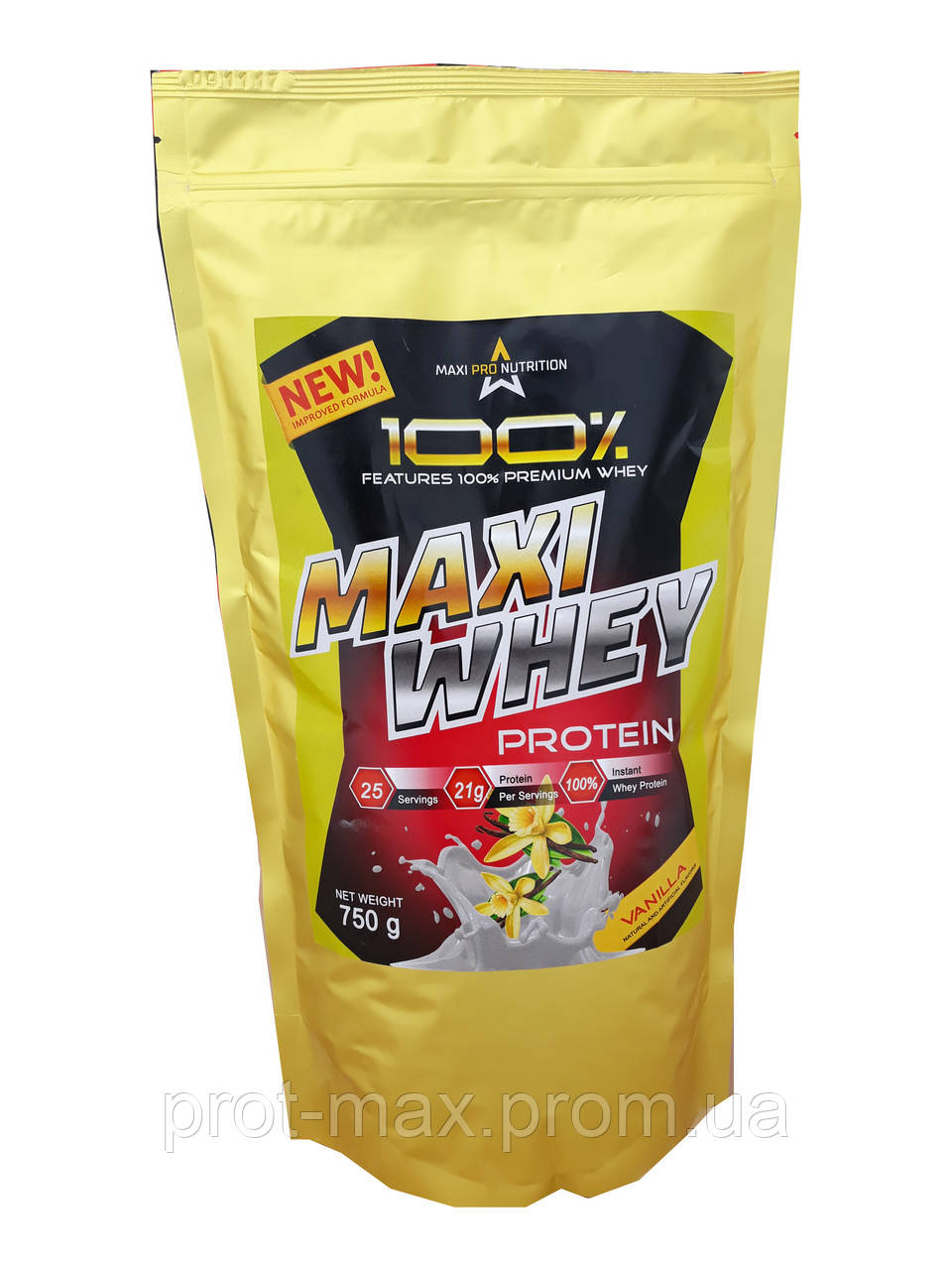 

Протеин WPC 80, MAXI WHEY 750г Instant Ваниль