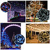 Новорічна гірлянда 500 LED, IP44, Довжина 38 М, Блакитний світло, фото 2