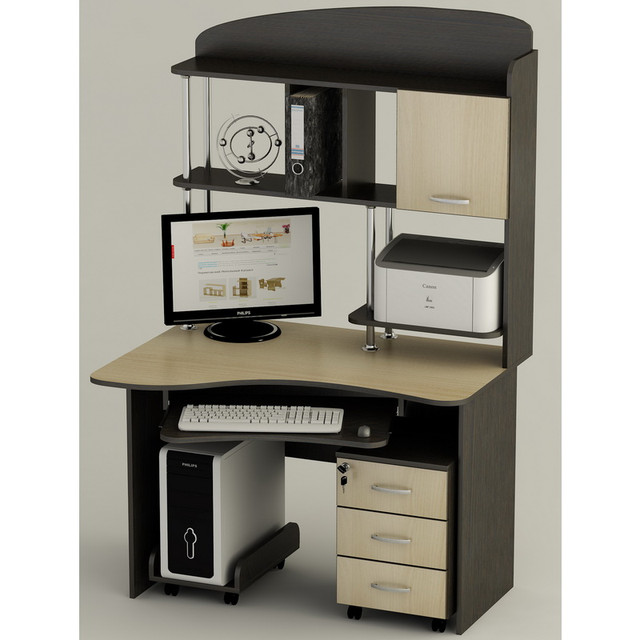 Компьютерный стол Турин -небольшой,многофункциональный.