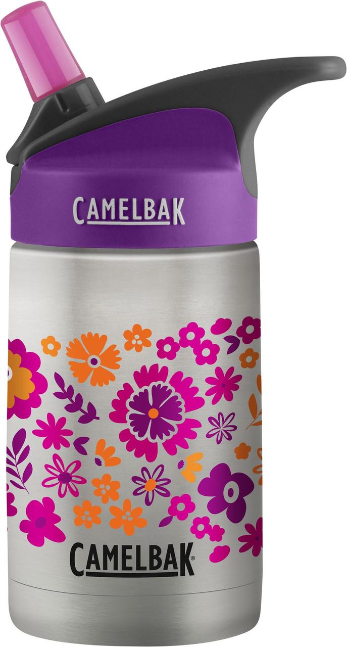 

Детская термобутылка CamelBak eddy Kids Vacuum Stainless 0.4L из нержавеющей стали Retro Flowers, Сиреневый