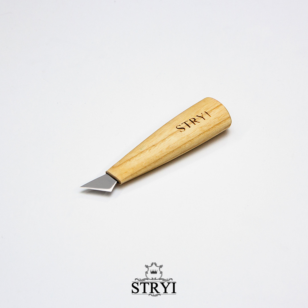

Стамеска нож-косяк 45 градусов, 20мм для резьбы по дереву от производителя STRYI