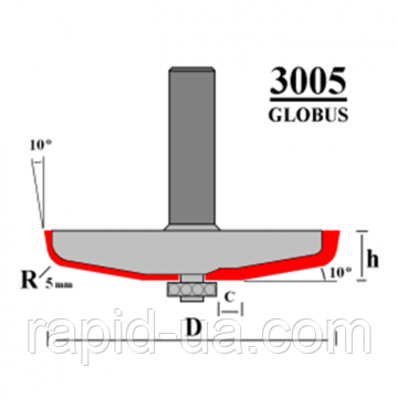 

Фреза ГЛОБУС 3005 D93 d12 h14 фигирейная горизонтальная