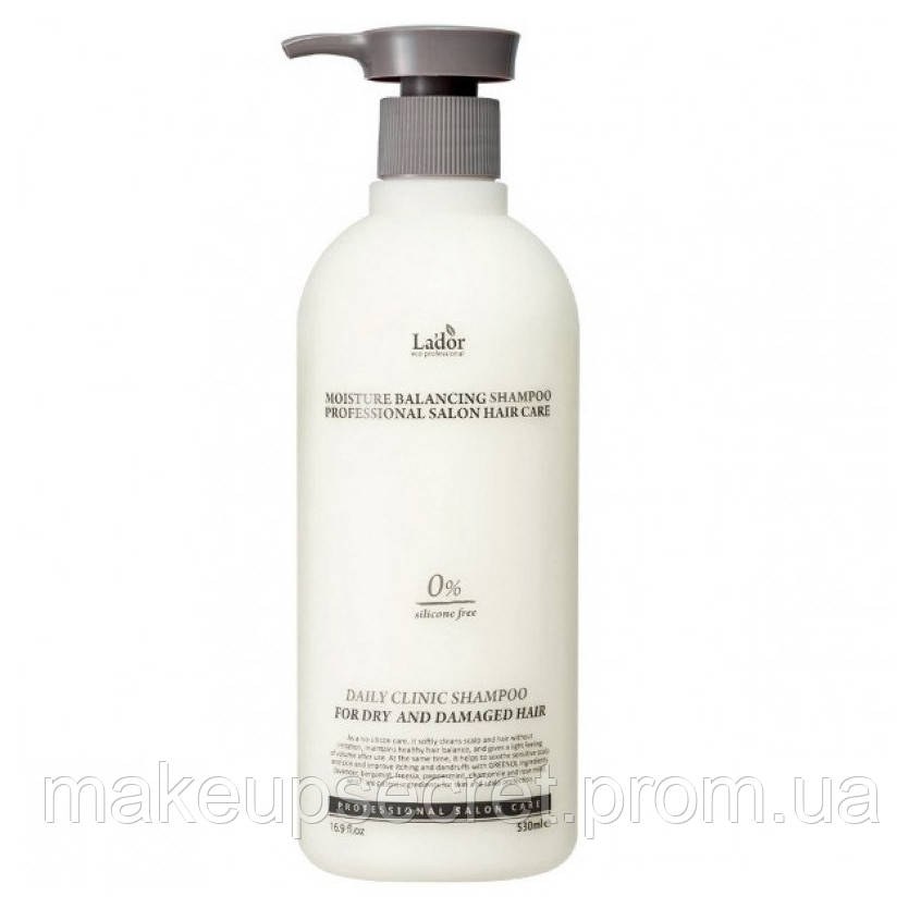 

Безсиликоновый шампунь Lador Moisture Balancing Shampoo Professional Salon Hair Care 530 мл, оригинал