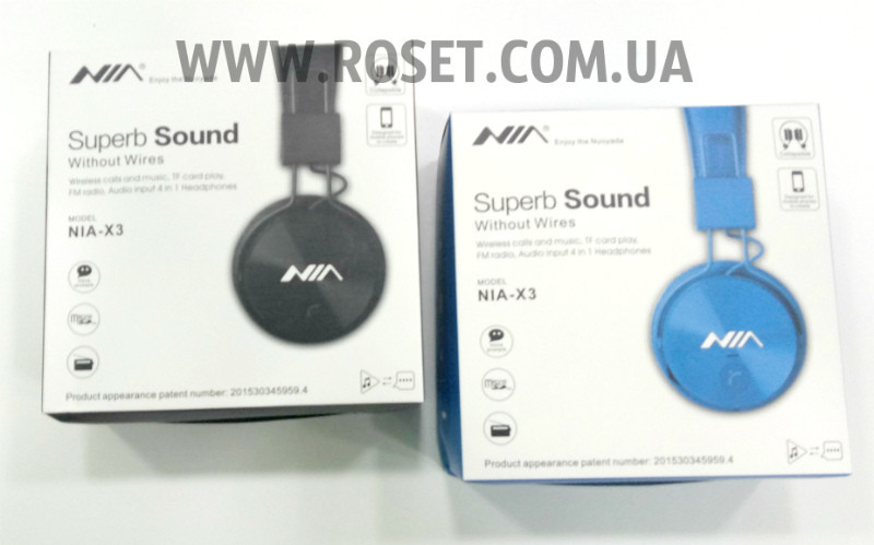 

Беспроводные наушники Superb Sound without Wires NIA-X3 Черный и Синий