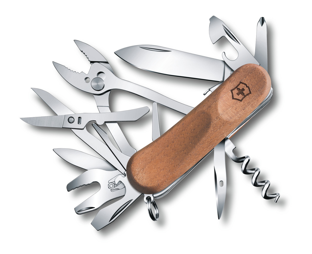 

Швейцарский нож Victorinox Delemont EvoWood S557, рукоять орех