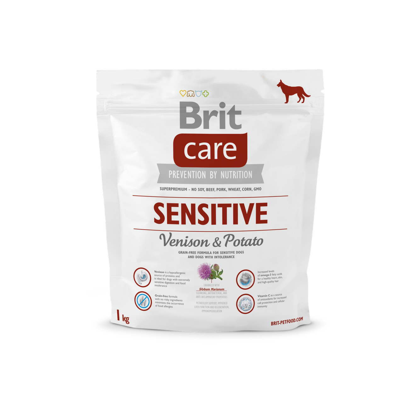 

Сухой корм гипоаллергенный с олениной для собак всех пород Brit Care Sensitive All Breed 1 кг