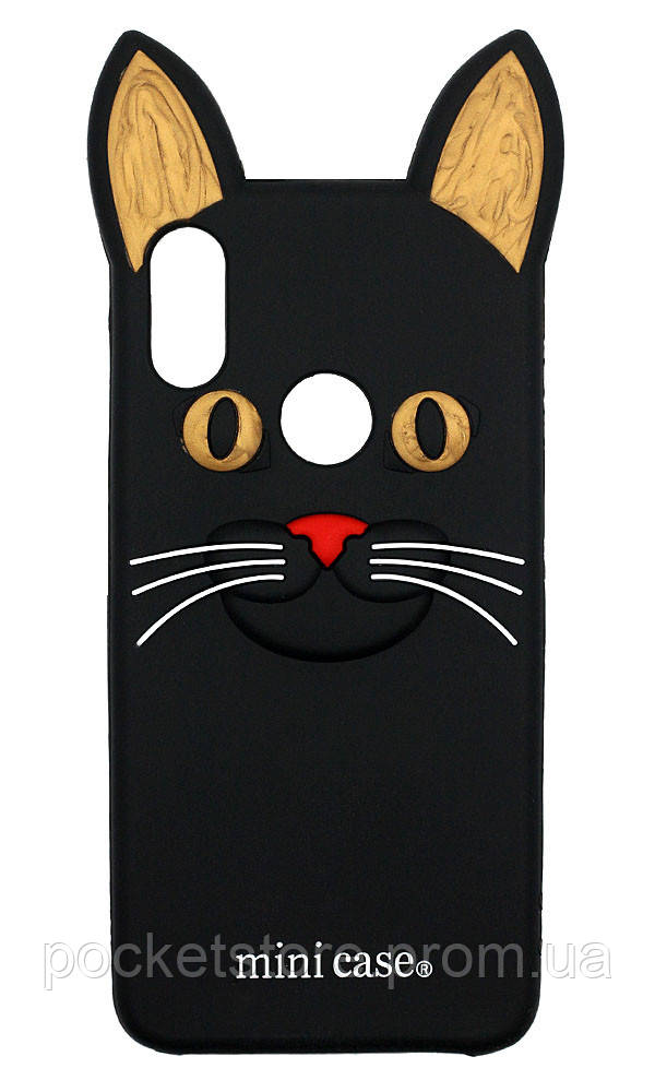 

Чохол силіконовий 3D Animal Xiaomi Redmi Note 6 Pro Mini Cat Black