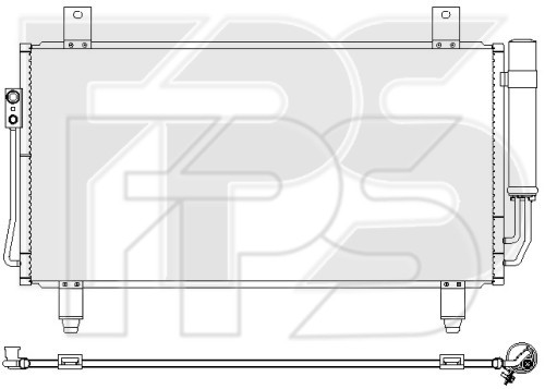 

Радиатор кондиционера Mitsubishi Outlander III (Koyoair) FP 48 K162-X