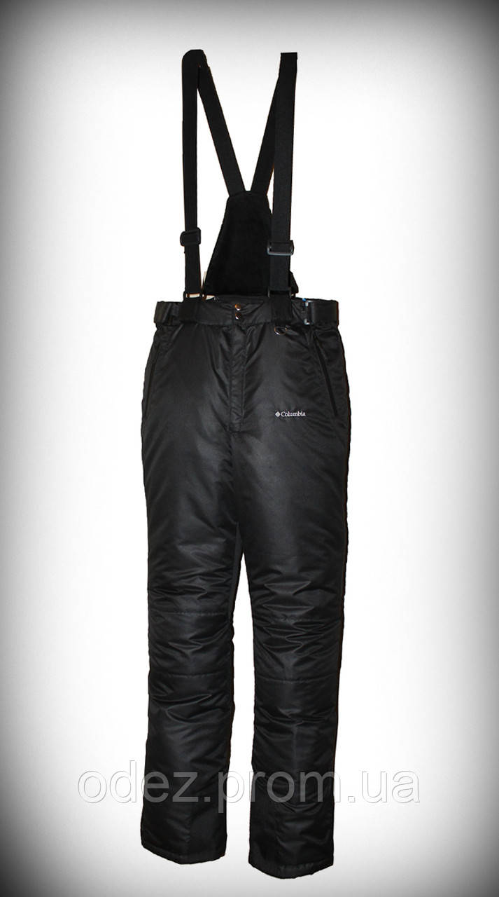 

Мужские горнолыжные лыжные брюки Columbia с подтяжками комбинезон., Черный