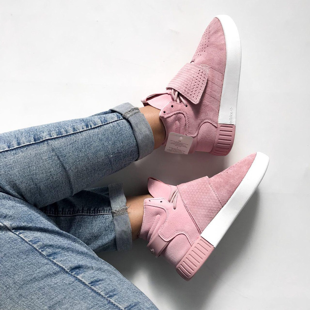 

Кроссовки в стиле Adidas Tubular Invader Strap Pink женские 39, Розовый