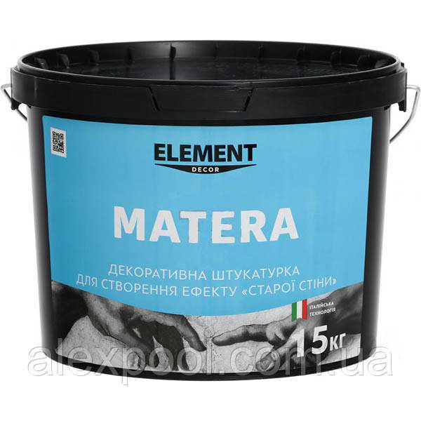 

Декоративная штукатурка MATERA ELEMENT DECOR 15 кг создает эффект в средиземноморском стиле