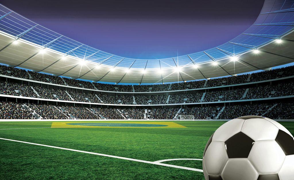 Buy Mural 3D Football Stadium and Ball Wall Mural