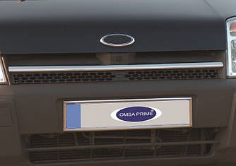 Накладки на решітку радіатора (1 шт., нерж.) - Ford Connect 2002-2006 рр.