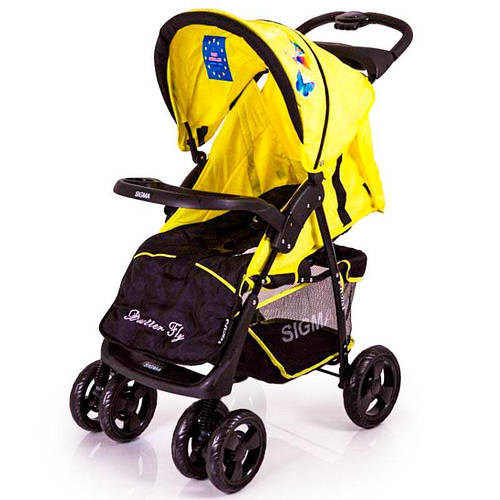 Детская прогулочная коляска книжка Sigma S-K-6F Yellow