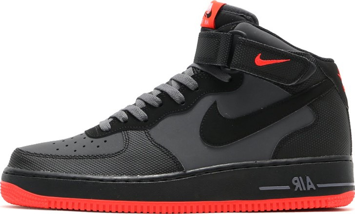 air force 1 gray and red