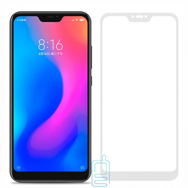 

Защитное стекло Full Glue Xiaomi Redmi 6 Pro, Mi A2 Lite white тех.пакет., Белый