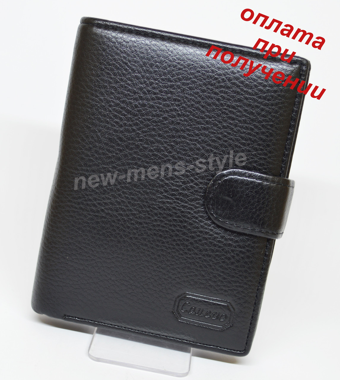 Мужской чоловічий кожаный кошелек портмоне бумажник под паспорт Canevo