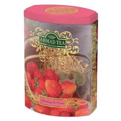 Чай Ahmad Tea Strawberry and Cream черный 100 г  со сливками черный ли