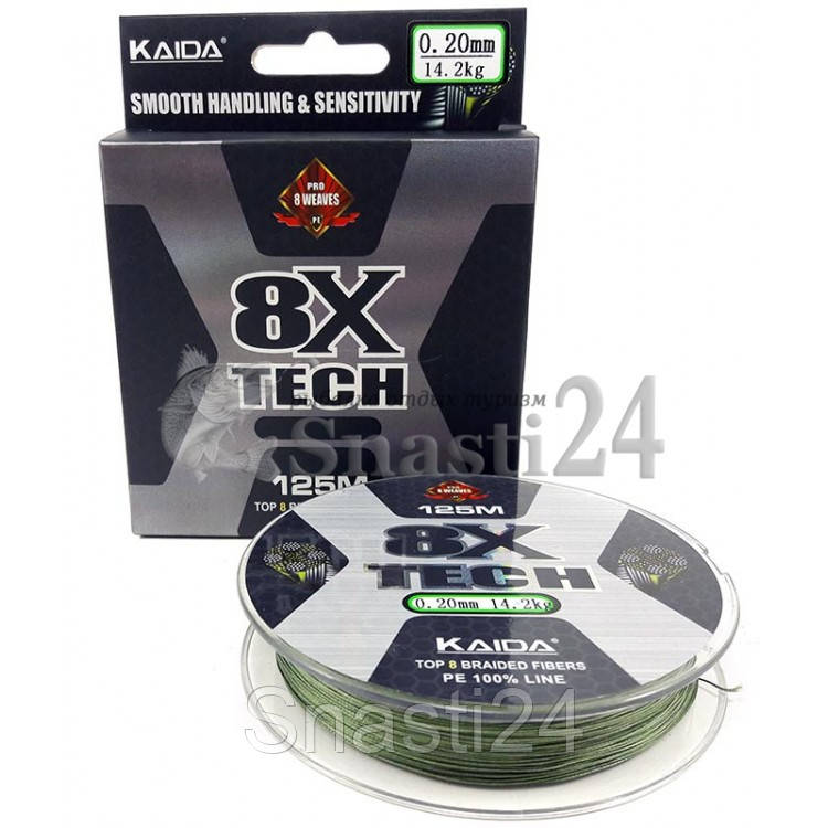 

Шнур Kaida 8x Tech 125м 0.20мм