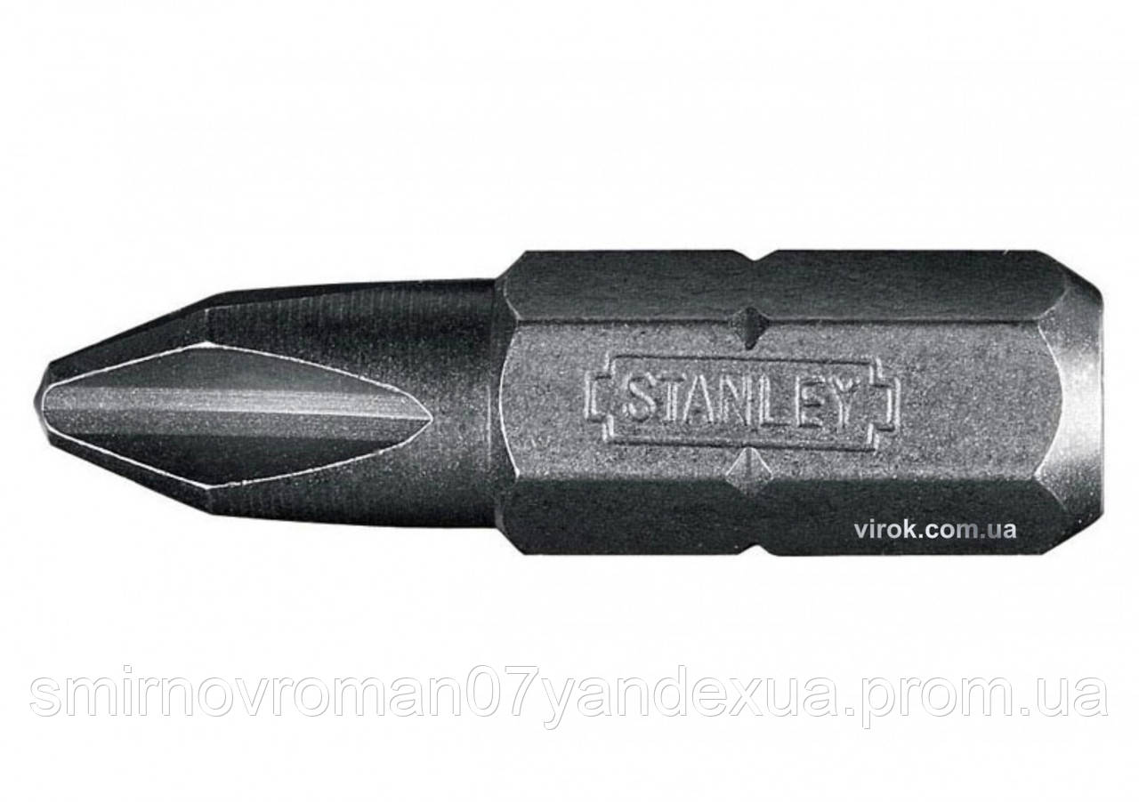 

Насадка отверточная STANLEY 1/4" крестовая PH2 x 25 мм 100 шт