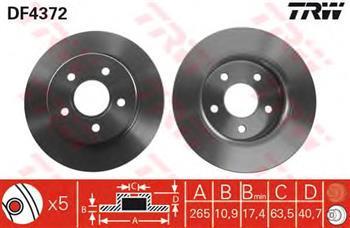 

Тормозной диск задний Форд C-MAX/ Фокус C-MAX/ Фокус 2 (пр-во TRW DF4372)