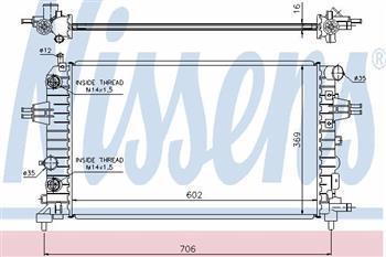 

Радиатор охлаждения Опель Астра A+/ Астра H/ Астра H Sport Hatch/ Астра H TwinTop (пр-во NISSENS 63027A)