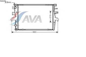 

Радиатор охлаждения VW, Volkswagen T5, Фольксваген Транспортер т5 (пр-во AVA QUALITY COOLING VW2230)