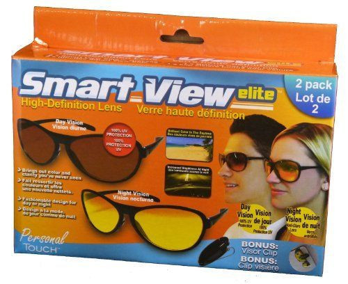 

Солнцезащитные антибликовые очки день и ночи для водителей Smart View Elite 2 pack набор 2 пары