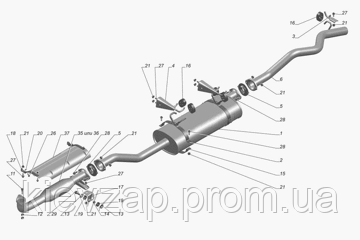 

08.236 глушник Ford Mondeo 2.0i 16V kombi правий