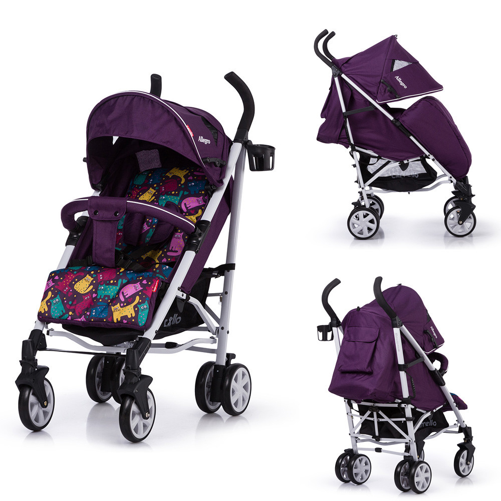 

Коляска прогулочная CARRELLO Allegro CRL-10101/1 Kitty Purple в льне