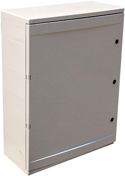 

Шкаф ударопрочный из АБС-пластика e.plbox.400.500.175.54m.blank, 400х500х175мм, IP65 с панелью под 54 модуля