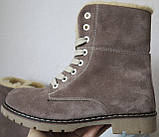 Супер ! Зимние в стиле Timberland женские капучино цвета сапоги ботинки  теплые, фото 6