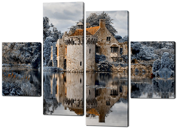 

Модульная картина Interno Эко кожа Замок у воды 146x108см (A342L)