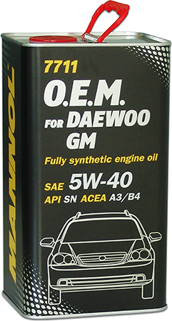 

Моторное масло Mannol O.E.M. for Daewoo GM SAE 5W-40 A3/B4 (4л)Metal