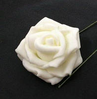 Троянда на ніжці молочна 7,5 см