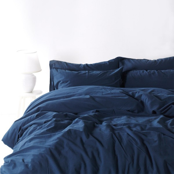 

Комплект постельного белья SoundSleep Stonewash Adriatic евро dark blue синий